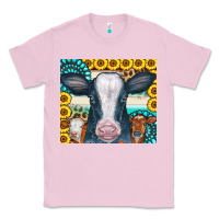 Bubblegum Pink Cows Gemstone Sunflowers Tumbler Classic Tee - CowCowDesign