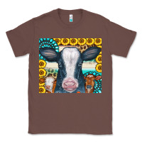Chestnut Cows Gemstone Sunflowers Tumbler Classic Tee - CowCowDesign
