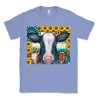 Colony Blue Cows Gemstone Sunflowers Tumbler Classic Tee - CowCowDesign