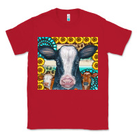 Red Cows Gemstone Sunflowers Tumbler Classic Tee - CowCowDesign
