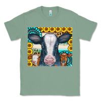 Sage Cows Gemstone Sunflowers Tumbler Classic Tee - CowCowDesign