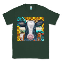 Sports Green Cows Gemstone Sunflowers Tumbler Classic Tee - CowCowDesign