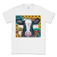 White Cows Gemstone Sunflowers Tumbler Classic Tee - CowCowDesign