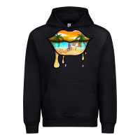 Foreset Green beach lips Urban Hoodie - Jasminsmagicworld