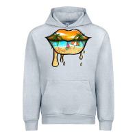 Heather Grey beach lips Urban Hoodie - Jasminsmagicworld