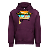 Mauve Wine beach lips Urban Hoodie - Jasminsmagicworld