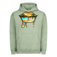 Pigment Oil Green beach lips Urban Hoodie - Jasminsmagicworld