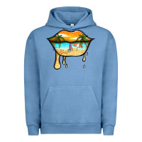Pigment Pebble Blue beach lips Urban Hoodie - Jasminsmagicworld