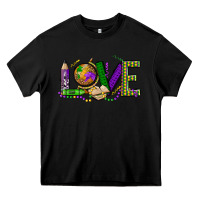 Black love teacher mardi gras Heavy Core Tee - OliviaCreatesArt