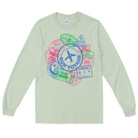 Matcha bon voyage travel stamp t shirt Long Sleeve Tee - linhVisuals