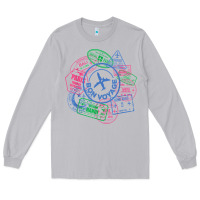 Moon Dust bon voyage travel stamp t shirt Long Sleeve Tee - linhVisuals