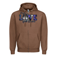 Chestnut For The Love Of The Wolves Zipper Hoodie - RanaPortraitStore