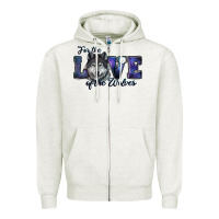 Oatmeal Heather For The Love Of The Wolves Zipper Hoodie - RanaPortraitStore
