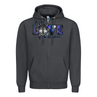 Smoke For The Love Of The Wolves Zipper Hoodie - RanaPortraitStore