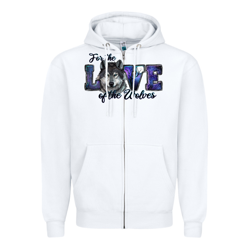 For The Love Of The Wolves Zipper Hoodie by RanaPortraitStore | Teevron