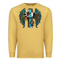 Antique Gold Western Wings Cross Hope Premium Sweatshirt - RanaPortraitStore