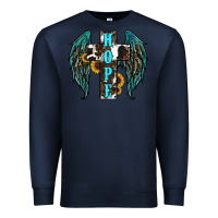 Navy Western Wings Cross Hope Premium Sweatshirt - RanaPortraitStore