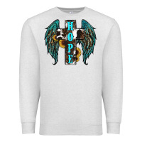 Oatmeal Heather Western Wings Cross Hope Premium Sweatshirt - RanaPortraitStore