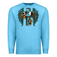 Ocean Blue Western Wings Cross Hope Premium Sweatshirt - RanaPortraitStore