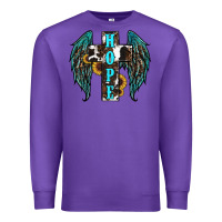 Purple Western Wings Cross Hope Premium Sweatshirt - RanaPortraitStore