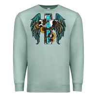 Seafoam Western Wings Cross Hope Premium Sweatshirt - RanaPortraitStore