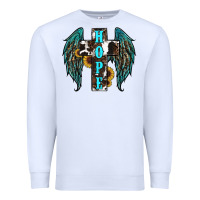 White Western Wings Cross Hope Premium Sweatshirt - RanaPortraitStore