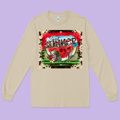 Summer Vibes Long Sleeve Tee Designed By Cowhidedigitalart