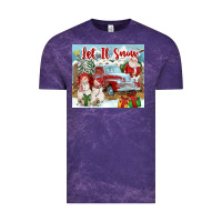 Cloud Purple Let It Snow Tumbler Vintage Tee - FaDigitalArtStudio
