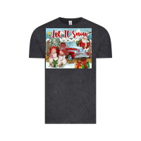 Vintage Black Let It Snow Tumbler Vintage Tee - FaDigitalArtStudio