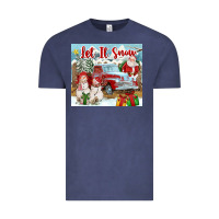 Vintage Denim Let It Snow Tumbler Vintage Tee - FaDigitalArtStudio