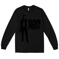 Black han shot first Long Sleeve Tee - linhVisuals