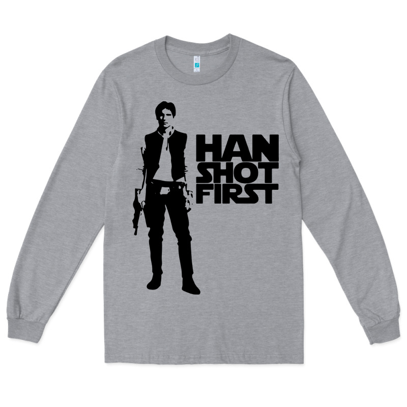 Han Shot First Long Sleeve Tee by linhVisuals | Teevron