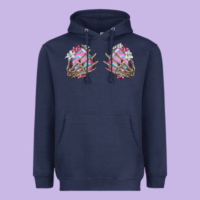 Easter Hands Skeleton Heavyweight Hoodie Designed By Jasminsmagicworld