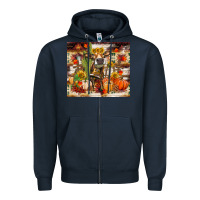 Navy fall heifer cow Zipper Hoodie - RanaPortraitStore