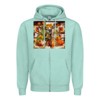 Seafoam fall heifer cow Zipper Hoodie - RanaPortraitStore