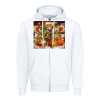 White fall heifer cow Zipper Hoodie - RanaPortraitStore