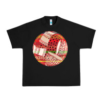 Black african fabric pattern round earrings 2 Urban Heavy Tee - BundleAndBundleShop