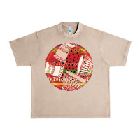 French Oak african fabric pattern round earrings 2 Urban Heavy Tee - BundleAndBundleShop