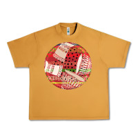Peanut Butter african fabric pattern round earrings 2 Urban Heavy Tee - BundleAndBundleShop