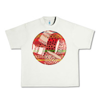 Pistachio african fabric pattern round earrings 2 Urban Heavy Tee - BundleAndBundleShop
