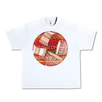 White african fabric pattern round earrings 2 Urban Heavy Tee - BundleAndBundleShop
