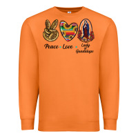 Carrot Peace Love Lady Of Guadalupe Premium Sweatshirt - RanaPortraitStore