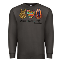 Smoke Peace Love Lady Of Guadalupe Premium Sweatshirt - RanaPortraitStore