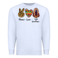 White Peace Love Lady Of Guadalupe Premium Sweatshirt - RanaPortraitStore