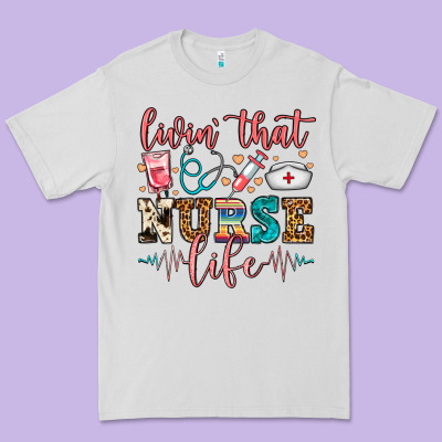 Livin' That Nurse Life Premium Tee Designed By Fadigitalartstudio