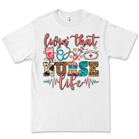 White Livin' That Nurse Life Premium Tee - FaDigitalArtStudio