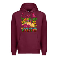 Burgundy cinco de taco Premium Hoodie - Artiststas