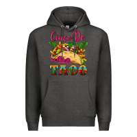 Charcoal Heather cinco de taco Premium Hoodie - Artiststas