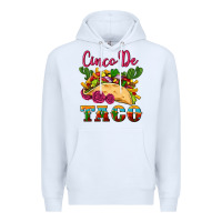 White cinco de taco Premium Hoodie - Artiststas
