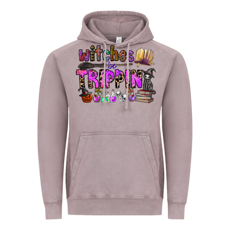 Witches Be Trippin Vintage Hoodie by CowhideDigitalArt | Teevron